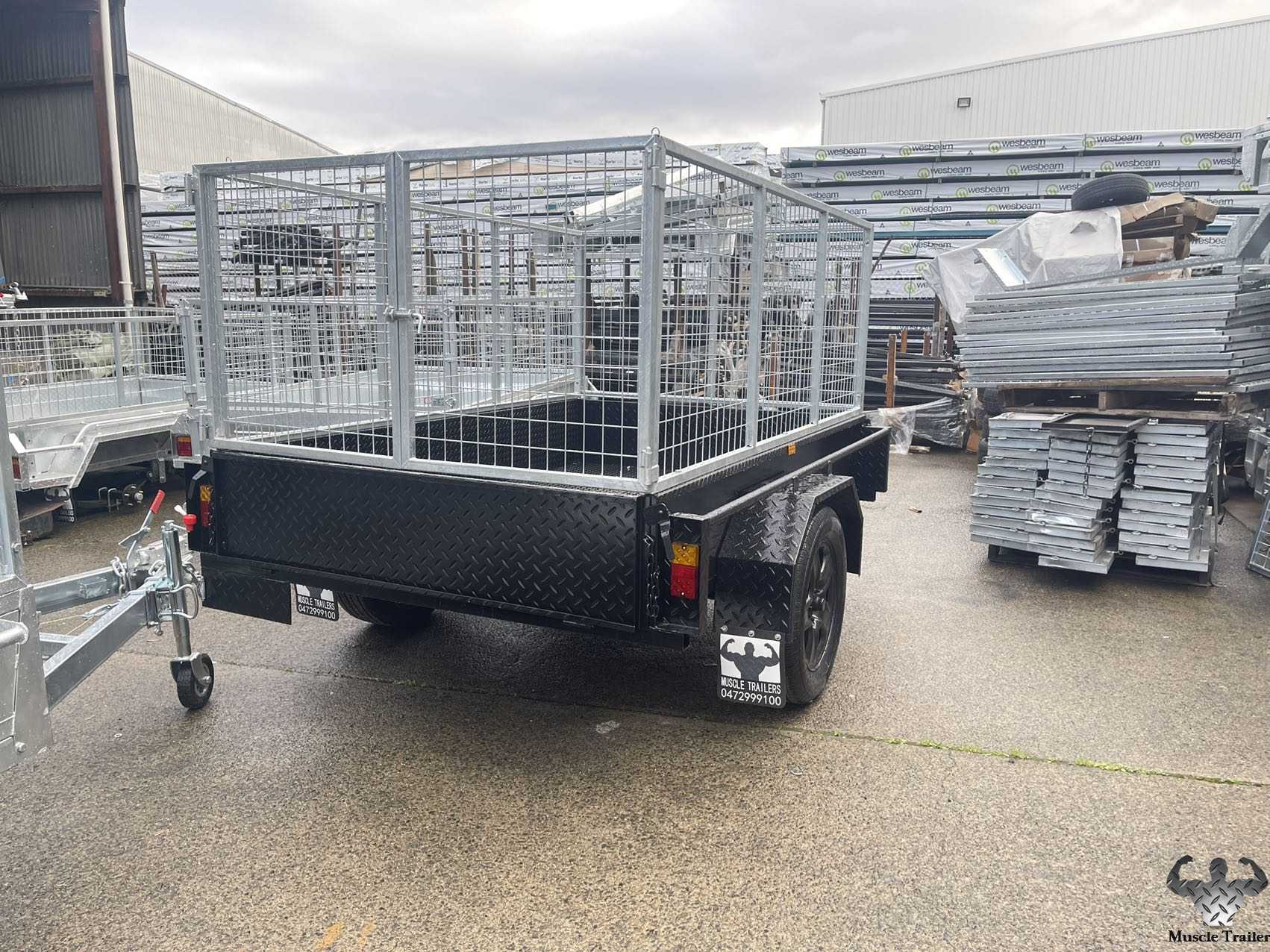 7x5 Heavy Duty Galvanised Box Trailer with High Cage Best trailers