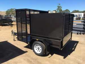 WechatIMG289 December 8, 2023 | 8x5 Extra Heavy Duty Mower Box Trailer with Mower Box and Walls