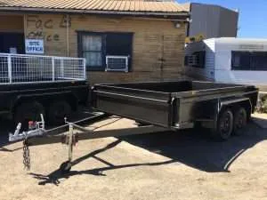mmexport1571666038406 scaled December 8, 2023 | 12x6 One Piece Fold Full Checker Plate Tandem Trailer with 500mm Sides and 2000kg ATM