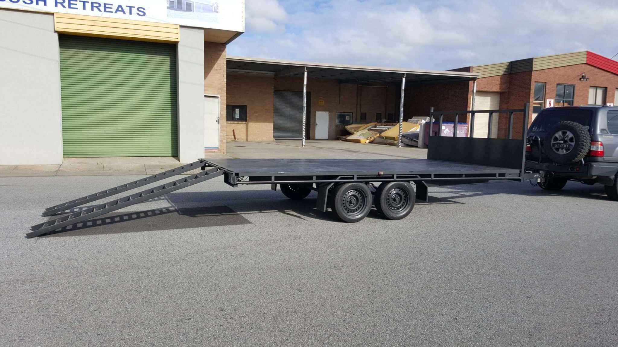 16x8 Tabletop Flatbed Car Carrier Trailer with SlideOut Best