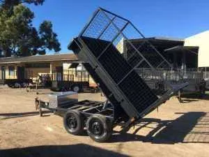 8×5 Galvanised Tandem Axle Hydraulic Tipper Trailer