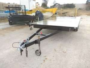 mmexport1560385767081 scaled June 27, 2022 | 10×5 Tandem Trailer Made with One Piece Fold Full Checker Plate with Ramp and 2000kg ATM