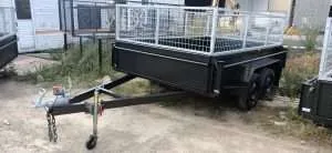 mmexport1602460863366 scaled December 8, 2023 | 10×6 Deluxe Galvanised Full Checker Plate 2000 kg Capacity Tandem Trailer with High Sides and Cage