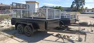 mmexport1605071877789 scaled June 27, 2022 | 10×6 Galvanised Deluxe Heavy Duty Tandem Trailer with High Sides, Mesh Cage and Ramp